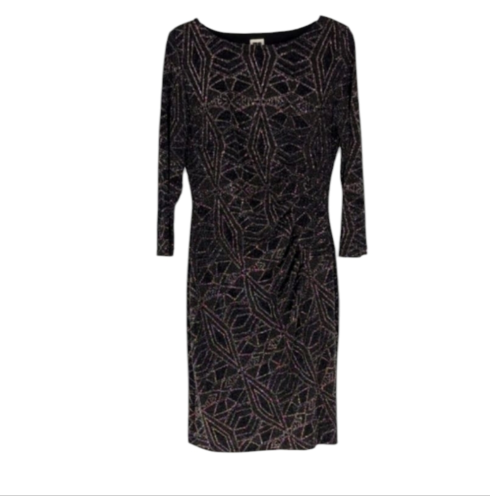 Ann Klein Metallic Dress Size 4 Great Condition !